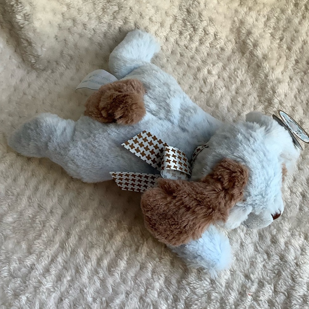 Bearington Baby Collection Lil Waggles Plush Dog Rattle Stuffed Animal w Tags